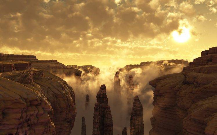 clouds, Grand Canyon, Photography, Sunset, Landscape HD Wallpaper Desktop Background