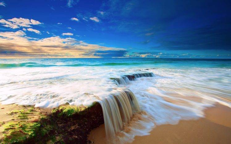 Pacific Ocean, Clouds, Water, Nature, Landscape, Moss, Photography, Sea HD Wallpaper Desktop Background