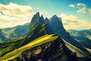 mountains, Green, Clouds, Sky, Rocks, Nature, Landscape, Photography