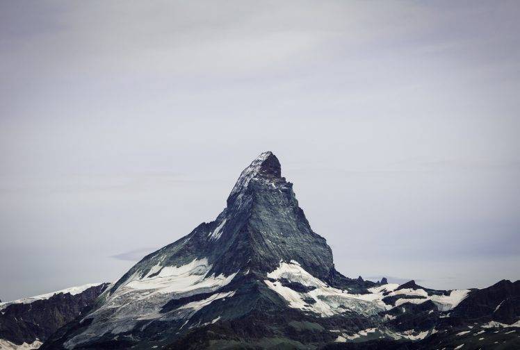 mountains, Mist, Photography, Landscape, White, Matterhorn HD Wallpaper Desktop Background