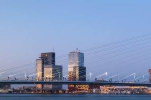river, Landscape, Nature, City, Rotterdam, Dutch, Netherlands, Holland, Bridge, Water, Sky, Europe, Panorama