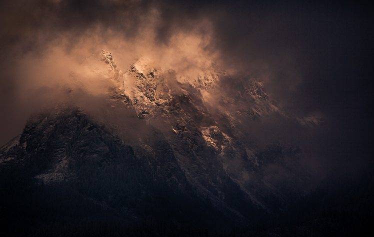 nature, Landscape, Photography, Mountains, Snowy Peak, Sunlight, Clouds, Summit HD Wallpaper Desktop Background