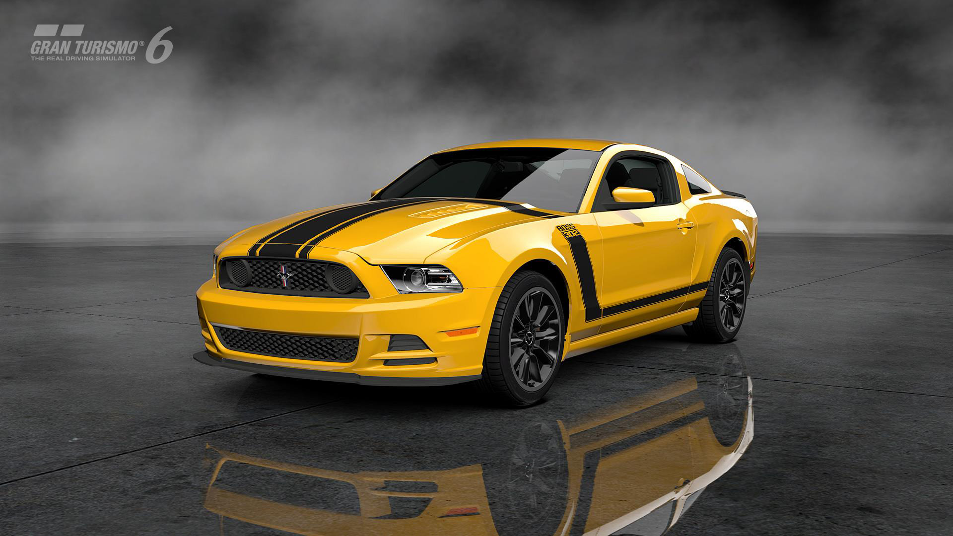 Gran Turismo 6, Video Games, Car, Vehicle, Mist, Reflection, Ford Focus ST, Ford Mustang Boss 302 Wallpaper