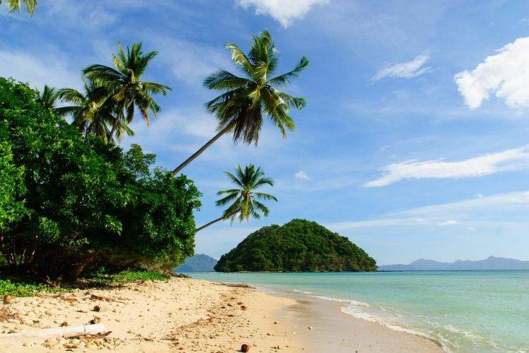 photography, Nature, Landscape, Beach, Tropical, Sand, Sea, Island, Palm Trees, Summer, Philippines HD Wallpaper Desktop Background