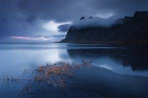 nature, Photography, Landscape, Morning, Blue, Lake, Mountains, Clouds, Daylight, Iceland