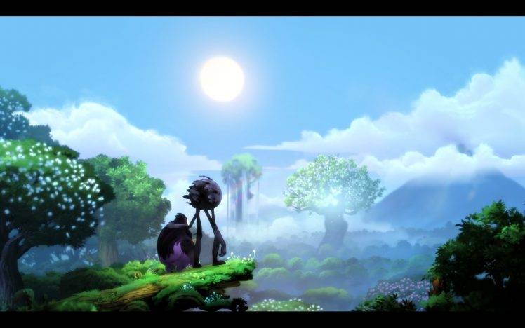 Ori And The Blind Forest N Sky Forest Mist Grass Trees
