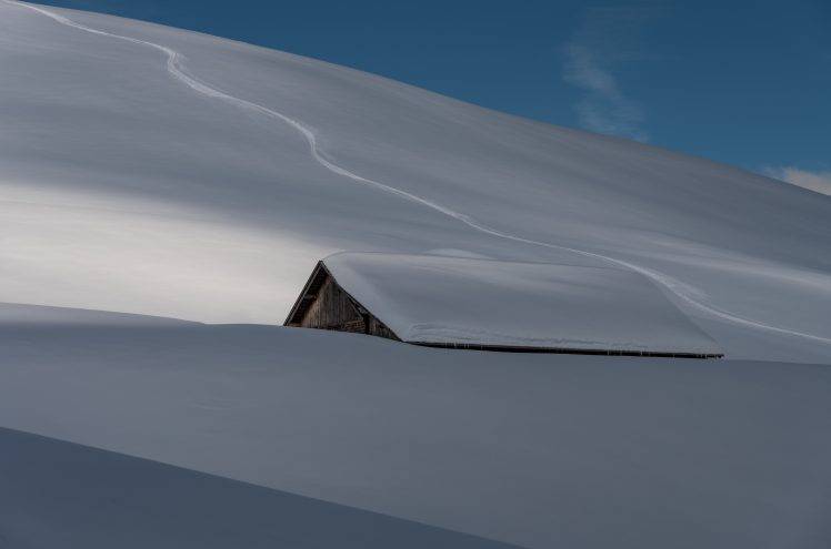 hut, Landscape, Nature, Snow HD Wallpaper Desktop Background