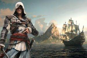men, Assassins Creed, Assassins Creed: Black Flag, Video Games, Ship, Sailing Ship, Sword, Pistol, Weapon