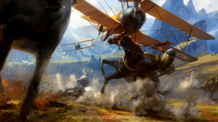 soldier, Battlefield, Battlefield 1, War, Horse, Video Games, Concept Art HD Wallpaper Desktop Background