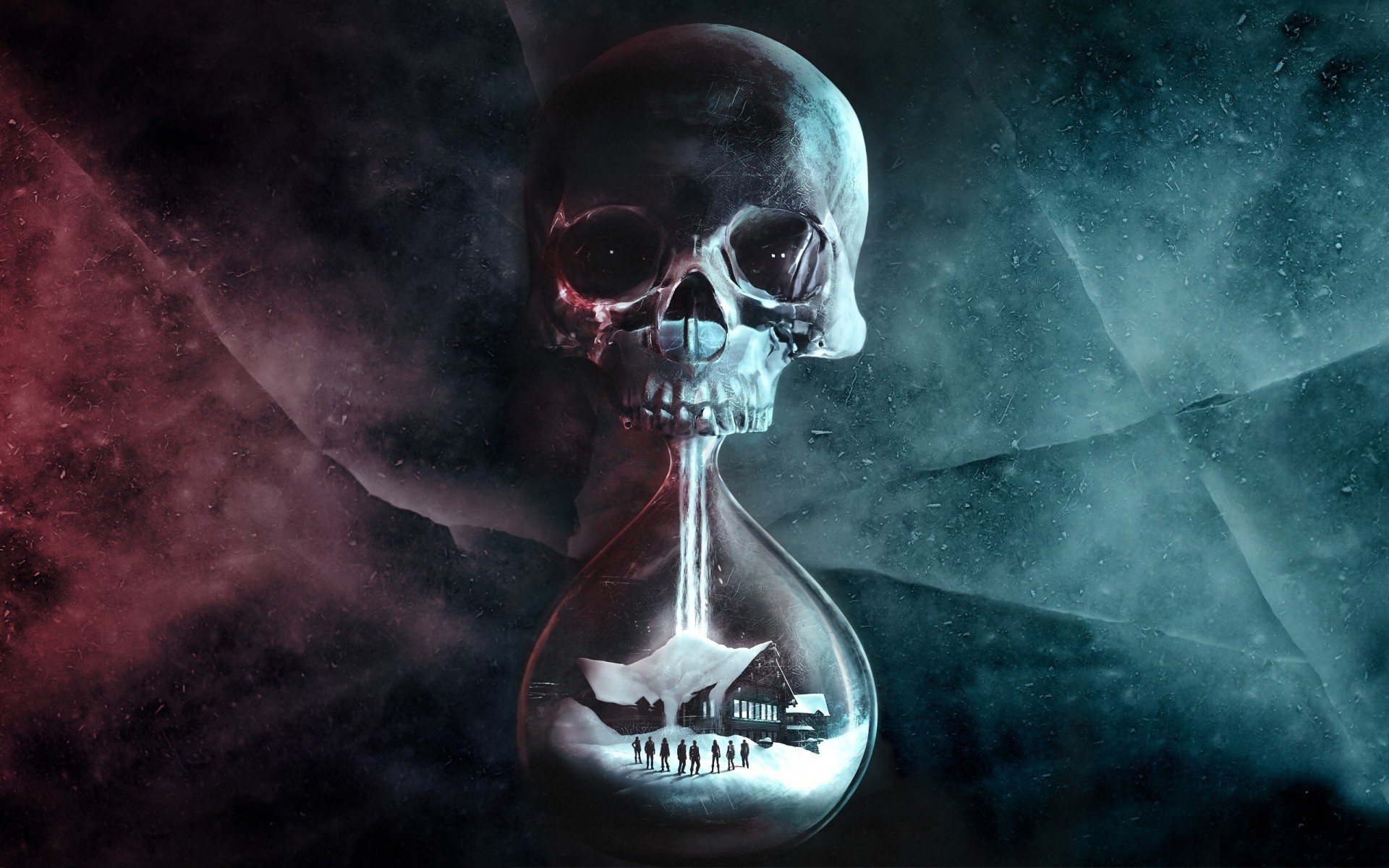 people, Digital Art, Hourglasses, Skull, Until Dawn, Video Games, House, Snow Wallpaper