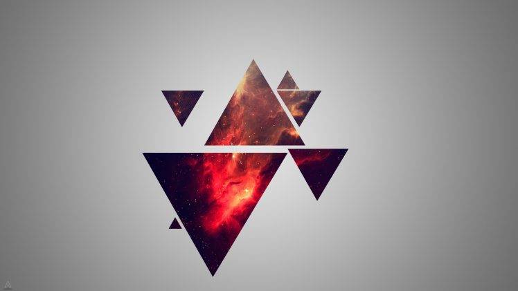 minimalism, Geometry, Triangle, Nebula HD Wallpaper Desktop Background