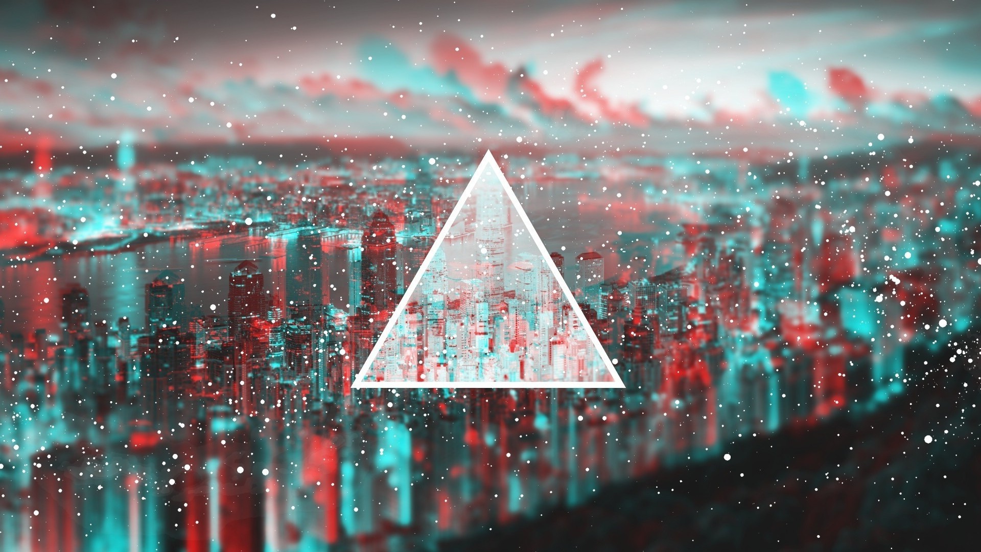 triangle, Polyscape, Photo Manipulation, City, Cityscape, Geometry Wallpaper