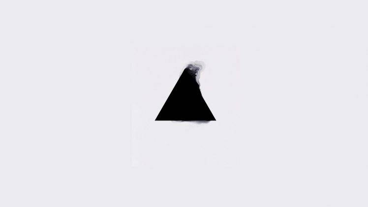 minimalism, Triangle, Illuminati, Geometry, White Background HD Wallpaper Desktop Background