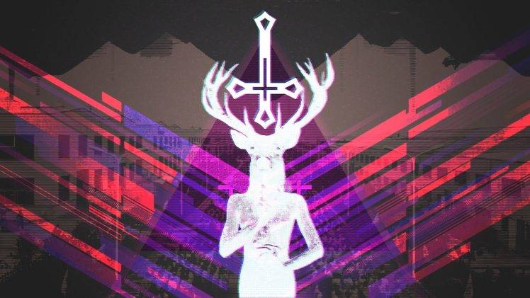 glitch Art, Satan HD Wallpaper Desktop Background