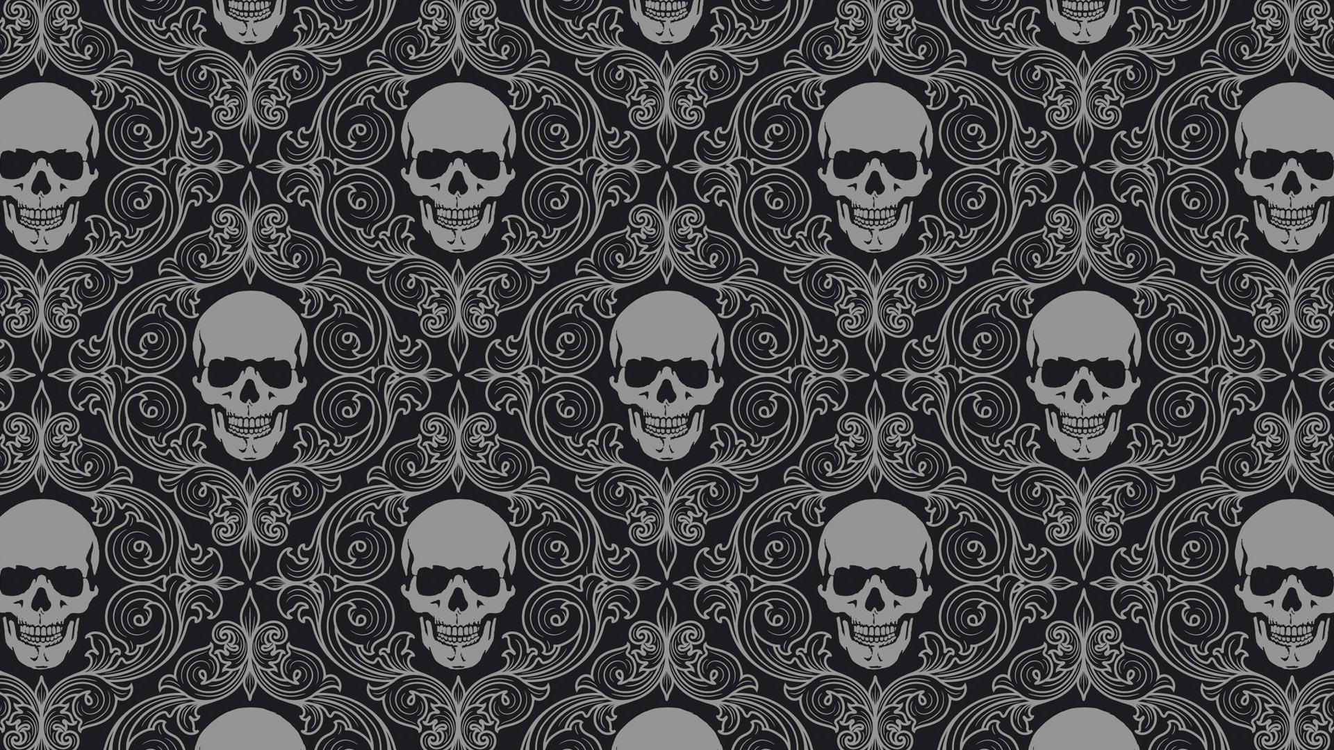 texture, Skull, Symmetry, Monochrome, Digital Art Wallpaper