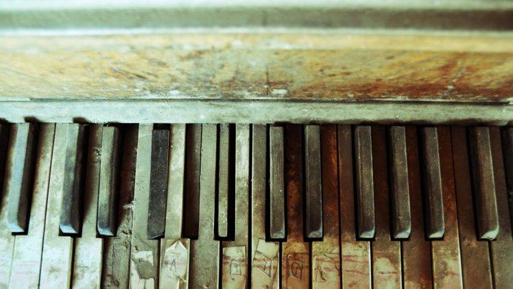 abandoned, Piano, Old, Music, Texture HD Wallpaper Desktop Background