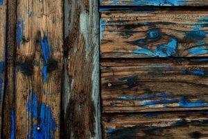wood, Texture, Colorful, Blue