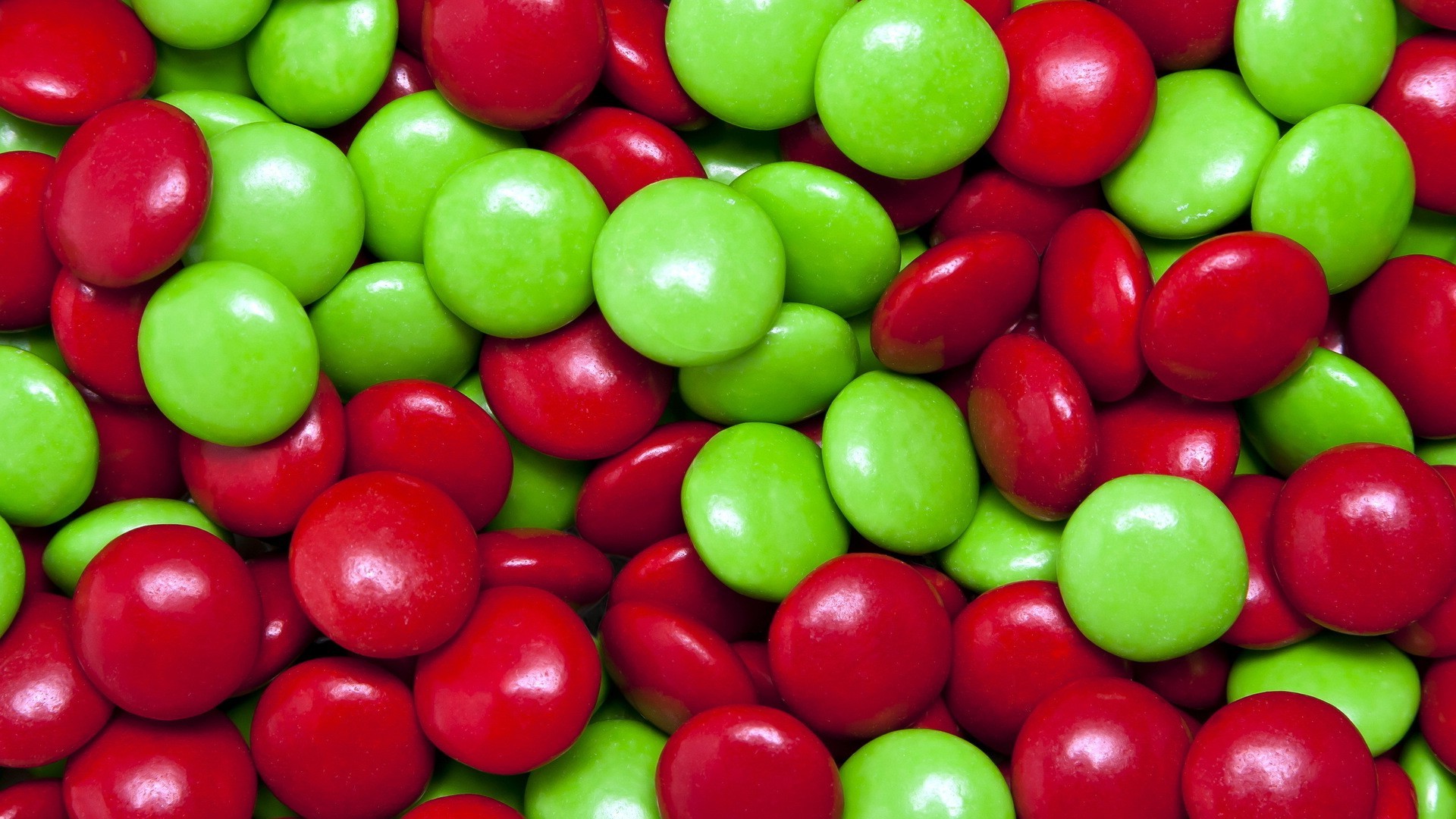 candies, Sweets, Red, Green, Pattern, Reflection Wallpaper