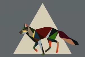 nature, Animals, Artwork, Fox, Geometry, Triangle, Low Poly, Tail, Simple Background, Minimalism, Colorful