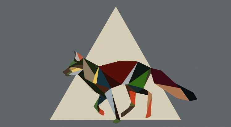 nature, Animals, Artwork, Fox, Geometry, Triangle, Low Poly, Tail, Simple Background, Minimalism, Colorful HD Wallpaper Desktop Background