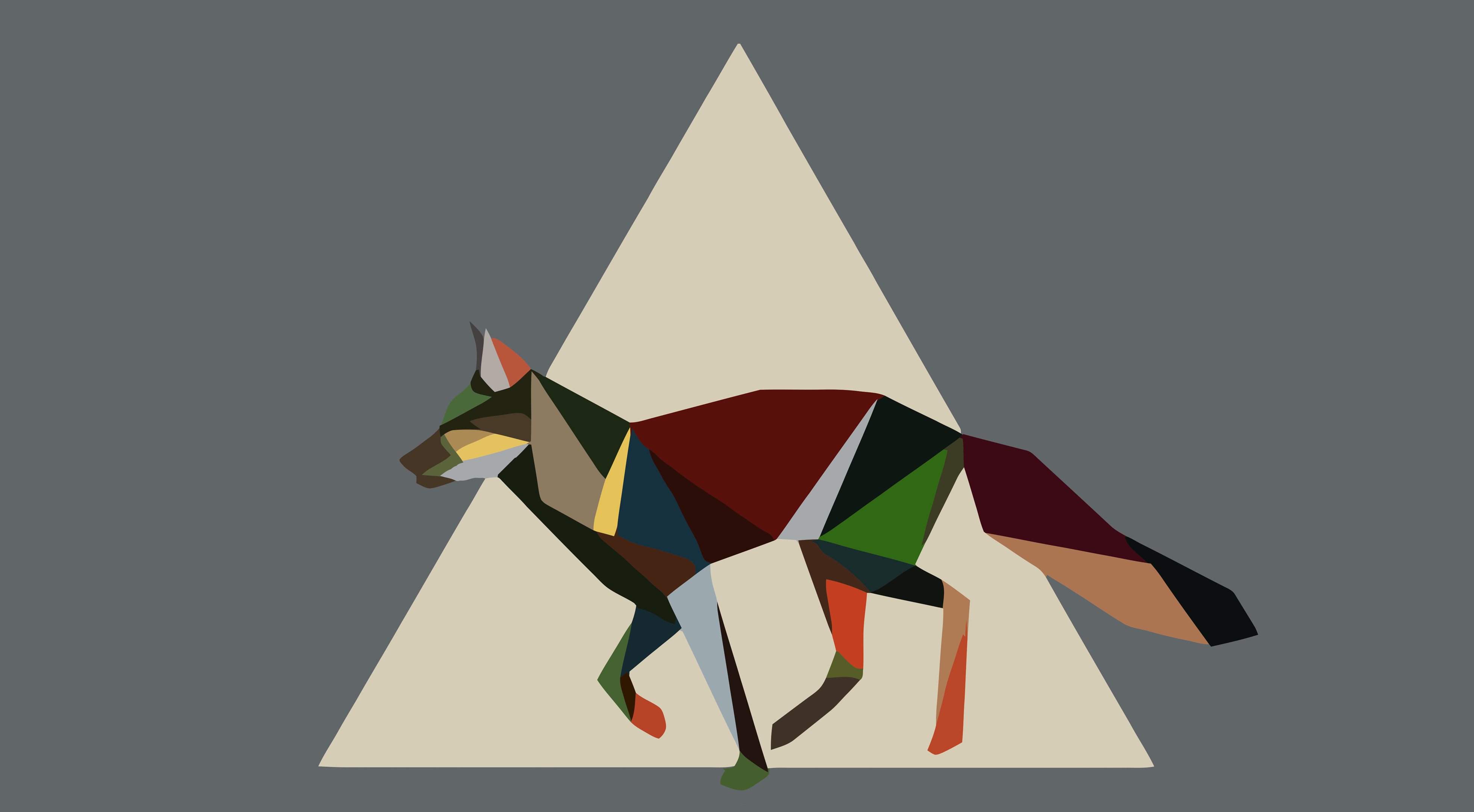 nature, Animals, Artwork, Fox, Geometry, Triangle, Low Poly, Tail, Simple Background, Minimalism, Colorful Wallpaper