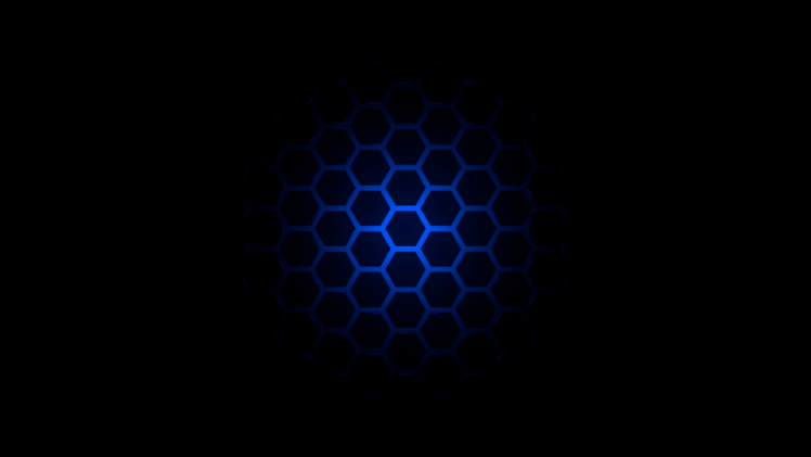 Blue Black Beehive Patterns Wallpapers Hd Desktop And