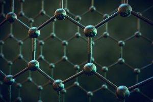digital Art, Minimalism, Texture, Simple, Simple Background, Atoms, Hexagon, Ball, Depth Of Field, Blurred, Structure, Graphene, Chemical Structures