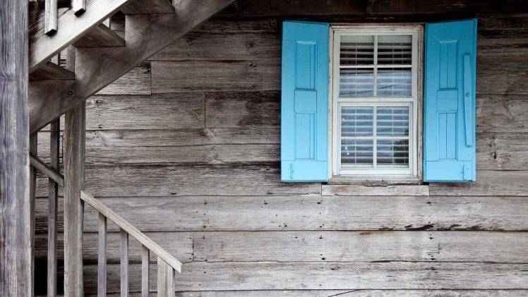 wood, Wooden Surface, Planks, House, Window, Stairs, Glass, Selective Coloring, Texture HD Wallpaper Desktop Background