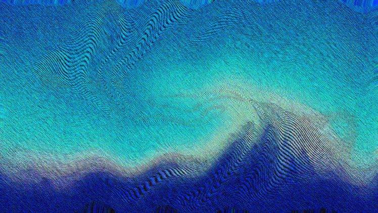 blue, Glitch Art, Photoshopped HD Wallpaper Desktop Background