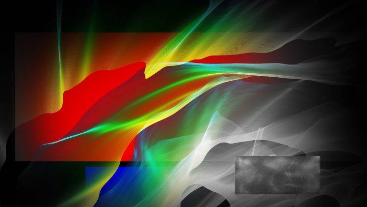 digital Art, Abstract, Geometry, Colorful, Rectangle, Wavy Lines HD Wallpaper Desktop Background