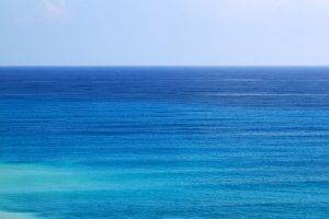 aqua, Blue, Horizon, Liquid, Pattern, Ripples, Sea, Sky, Texture, Water, Waves