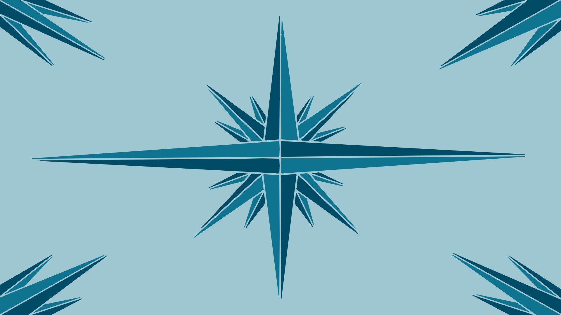 Windrose, Geometry, Minimalism, Triangle, Blue Wallpaper
