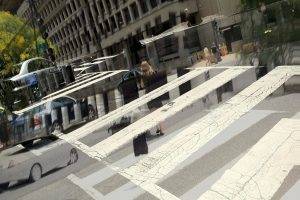 glitch Art, Intersections, City, Pedestrian