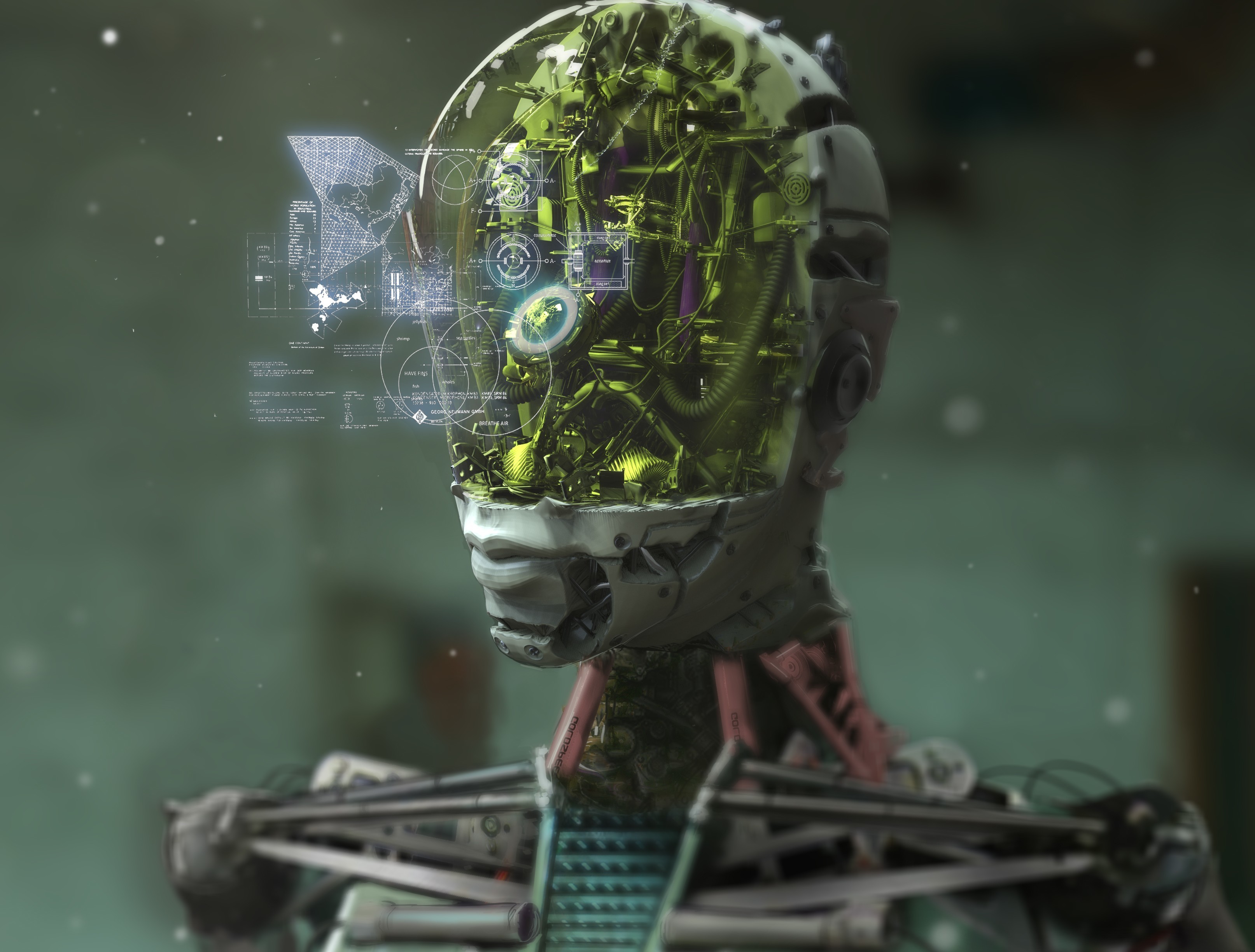 robot, Artwork, Digital Art Wallpaper
