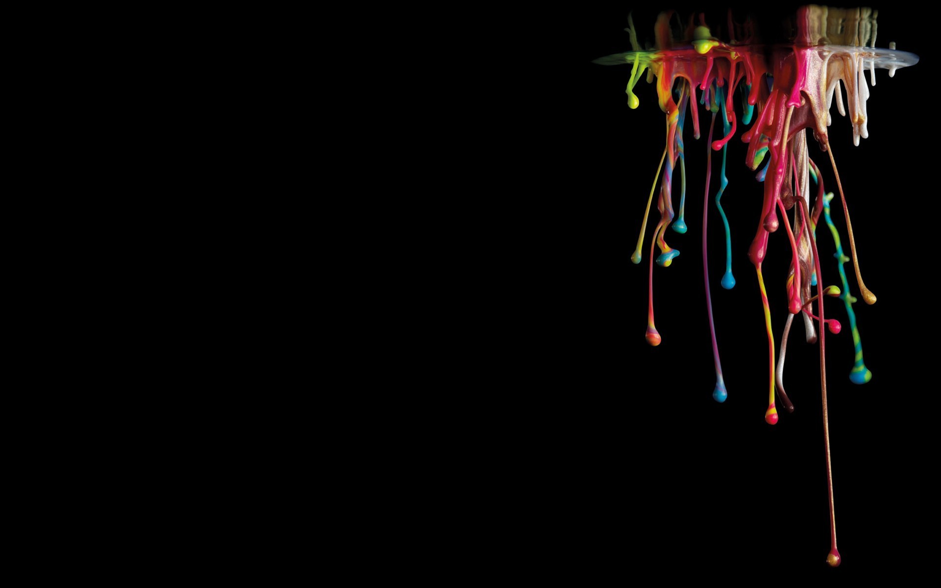 digital Art, Minimalism, Simple Background, Paint Splatter, Colorful, Paint In Water, Reflection