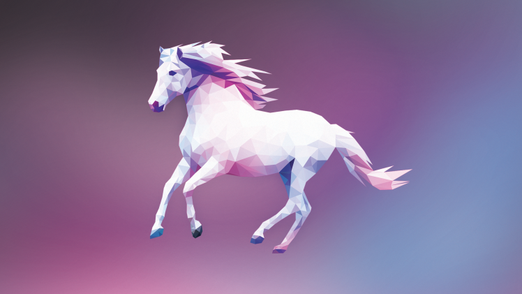 horse, Low Poly, Digital Art, Colorful, Simple, Minimalism HD Wallpaper Desktop Background