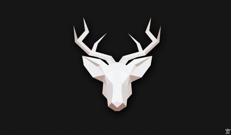 deer, Gray, Low Poly, Minimalism, Animals HD Wallpaper Desktop Background