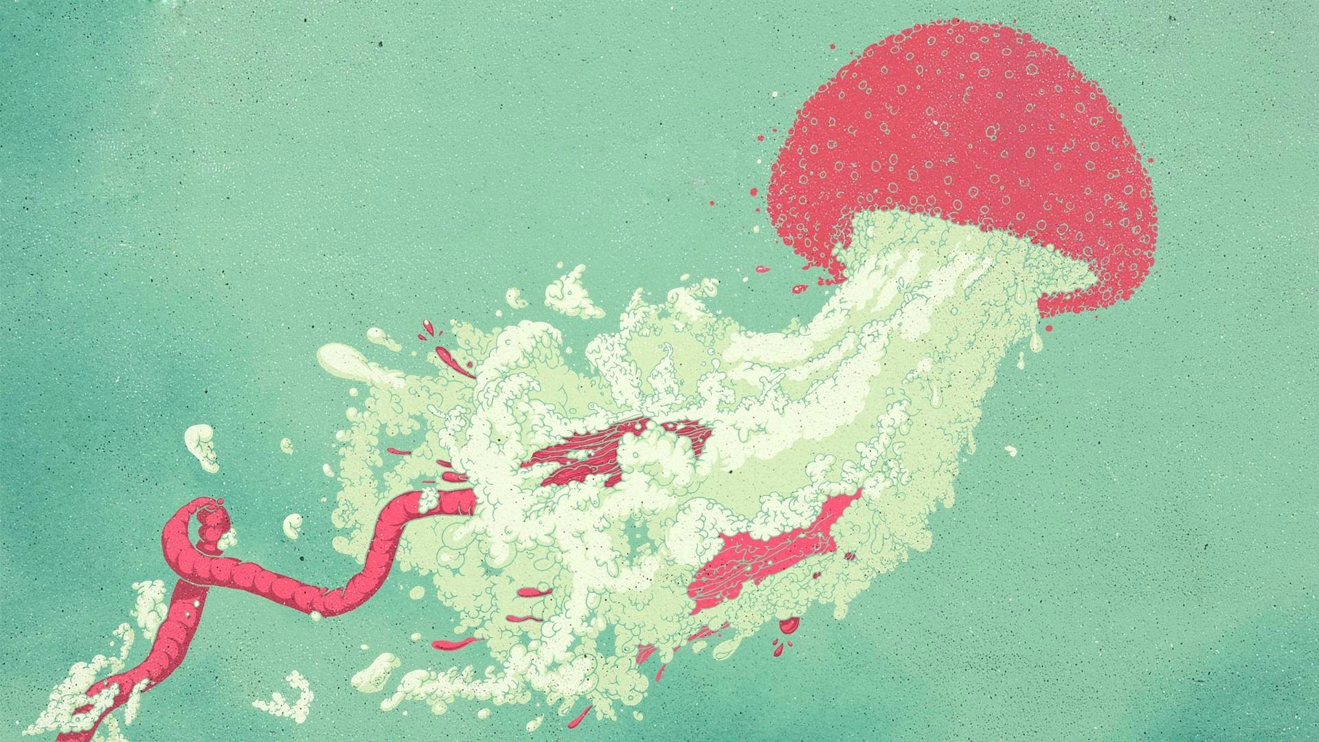 jellyfish, Digital Art Wallpaper