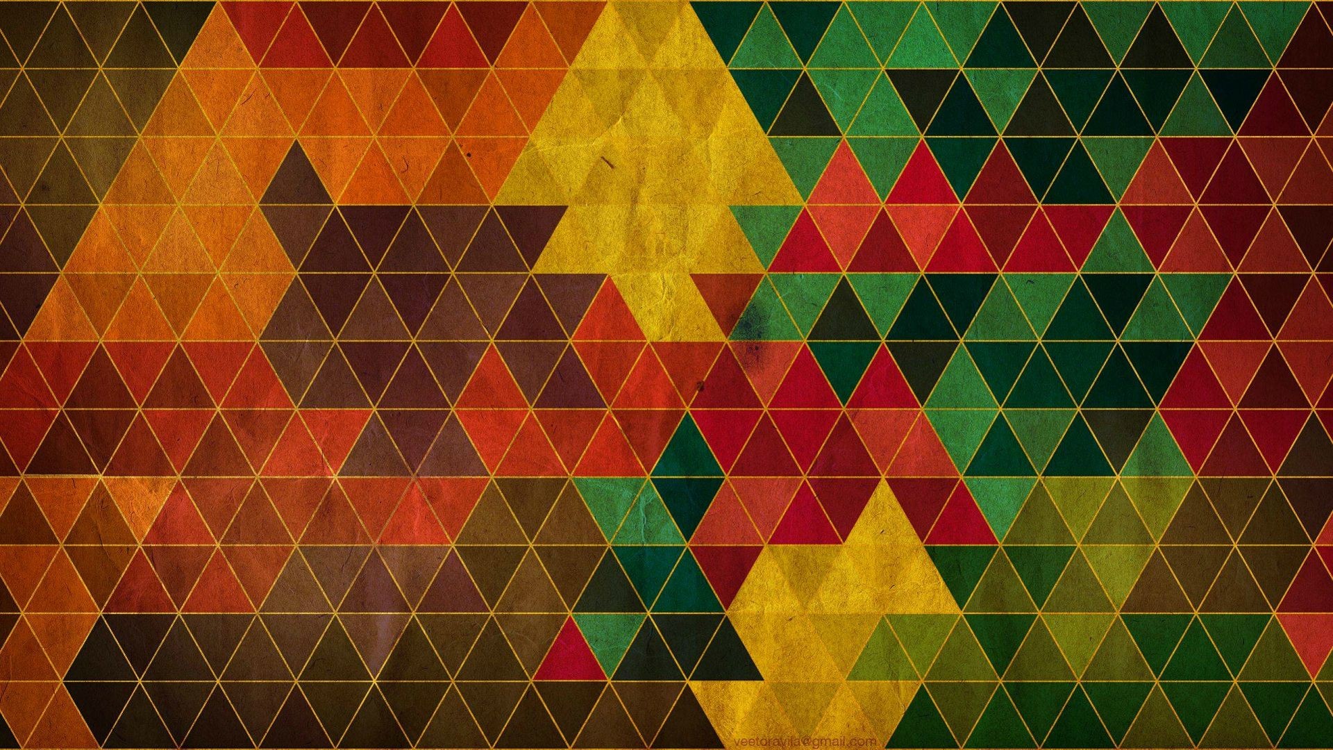 digital Art, Colorful, Triangle Wallpaper