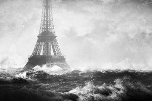 Eiffel Tower, Apocalyptic, Digital Art, Flood