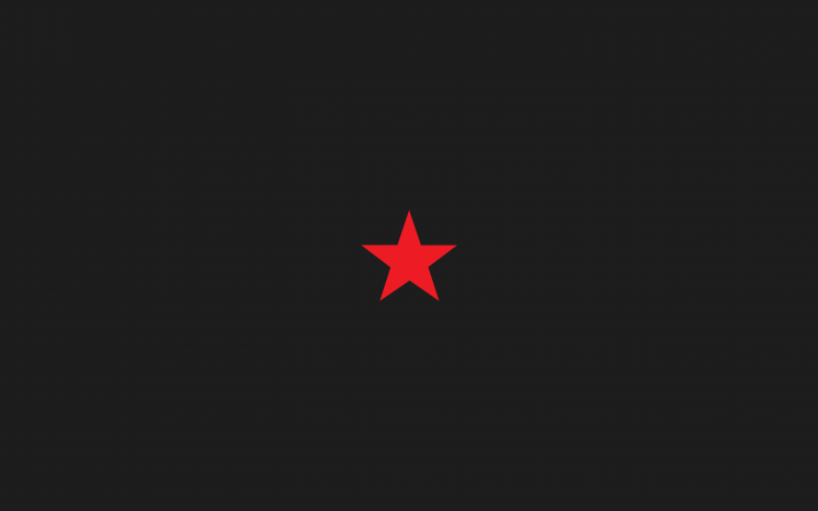 digital Art, Minimalism, Stars, Simple, Simple Background, Red Star, Red, Black Background HD Wallpaper Desktop Background