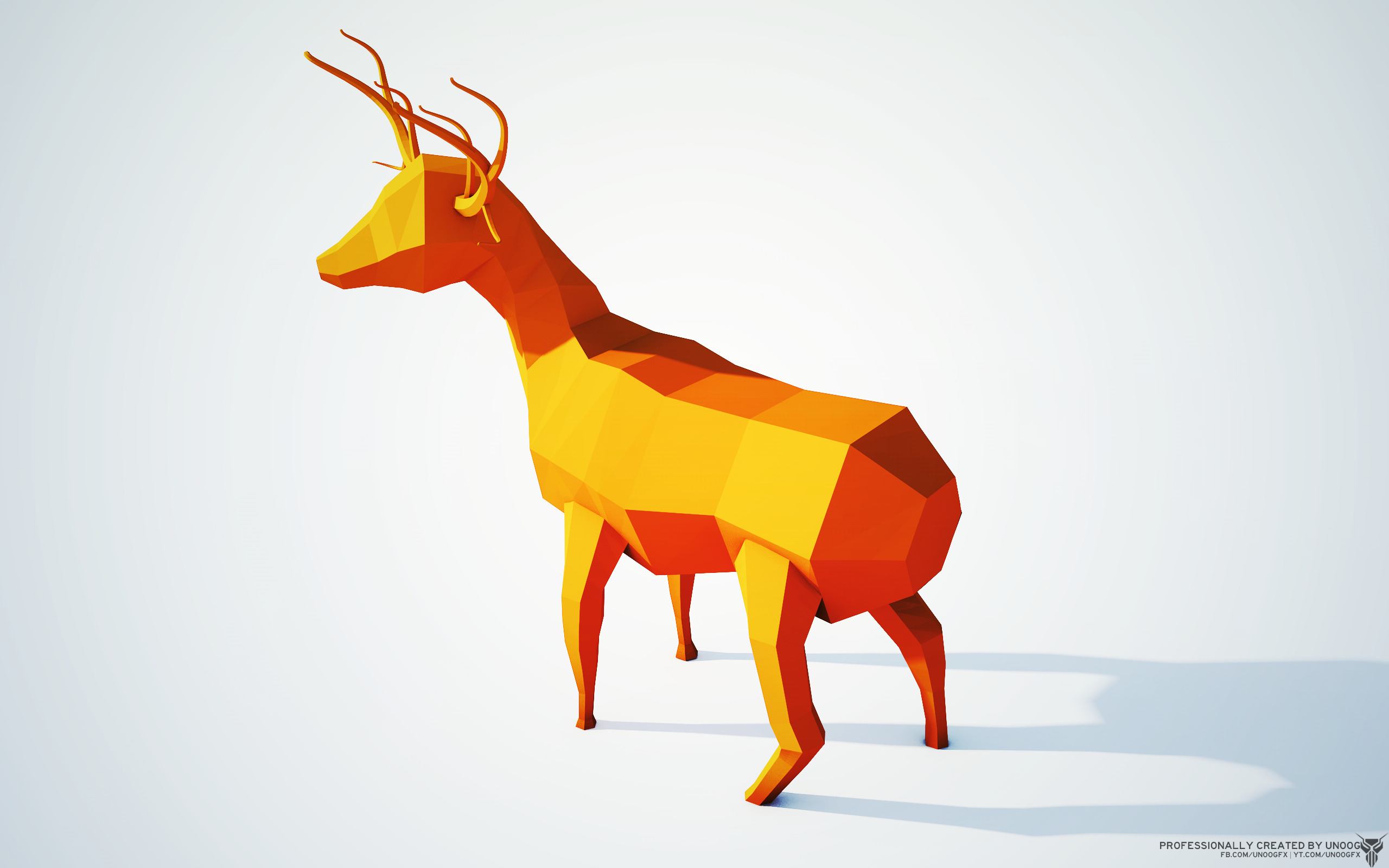 low Poly, Isometric, Animals Wallpaper