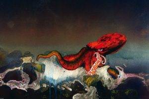 digital Art, Octopus, Ship, Roger Dean