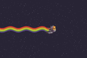 digital Art, Rainbows, Nyan Cat