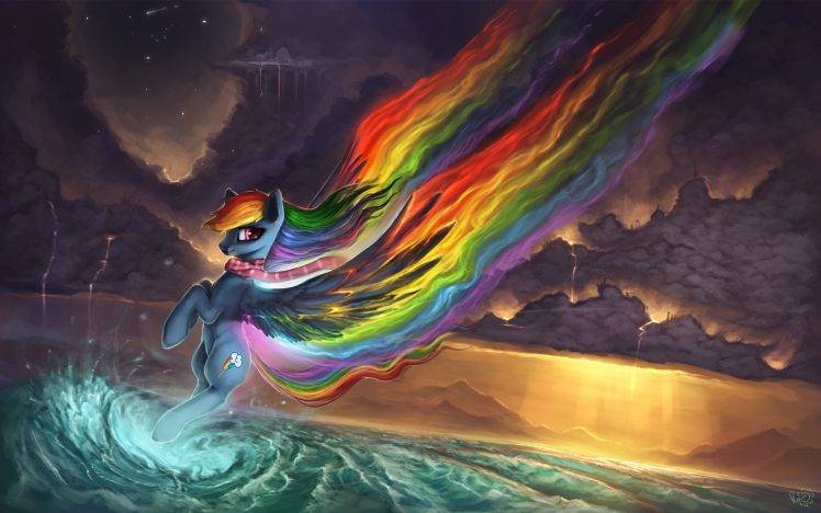 My Little Pony, Artwork, Digital Art, Rainbows HD Wallpaper Desktop Background
