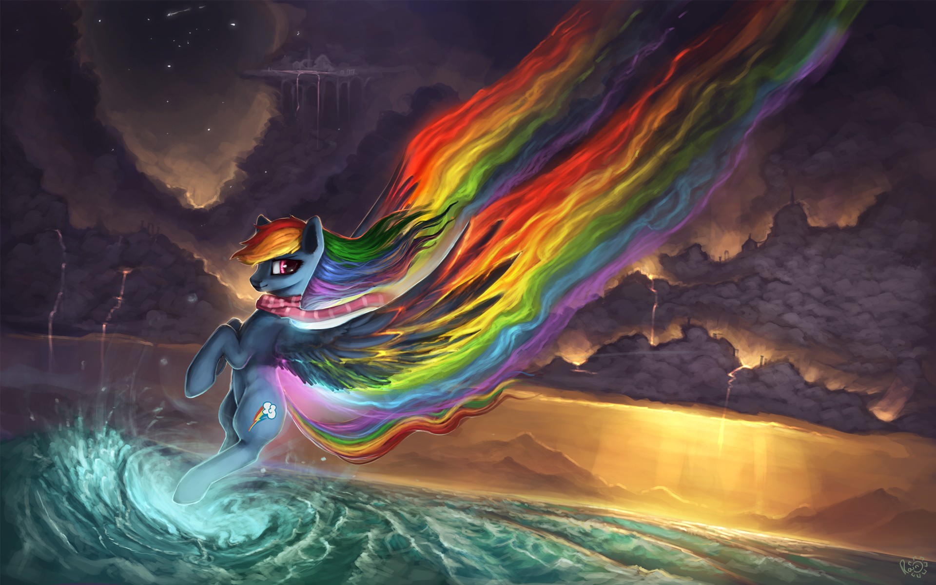 My Little Pony, Artwork, Digital Art, Rainbows Wallpaper