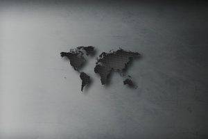 digital Art, Minimalism, Simple Background, World Map, Continents, Europe, Africa, Asia, Australia, South America, Island, North America, Scratches, Text