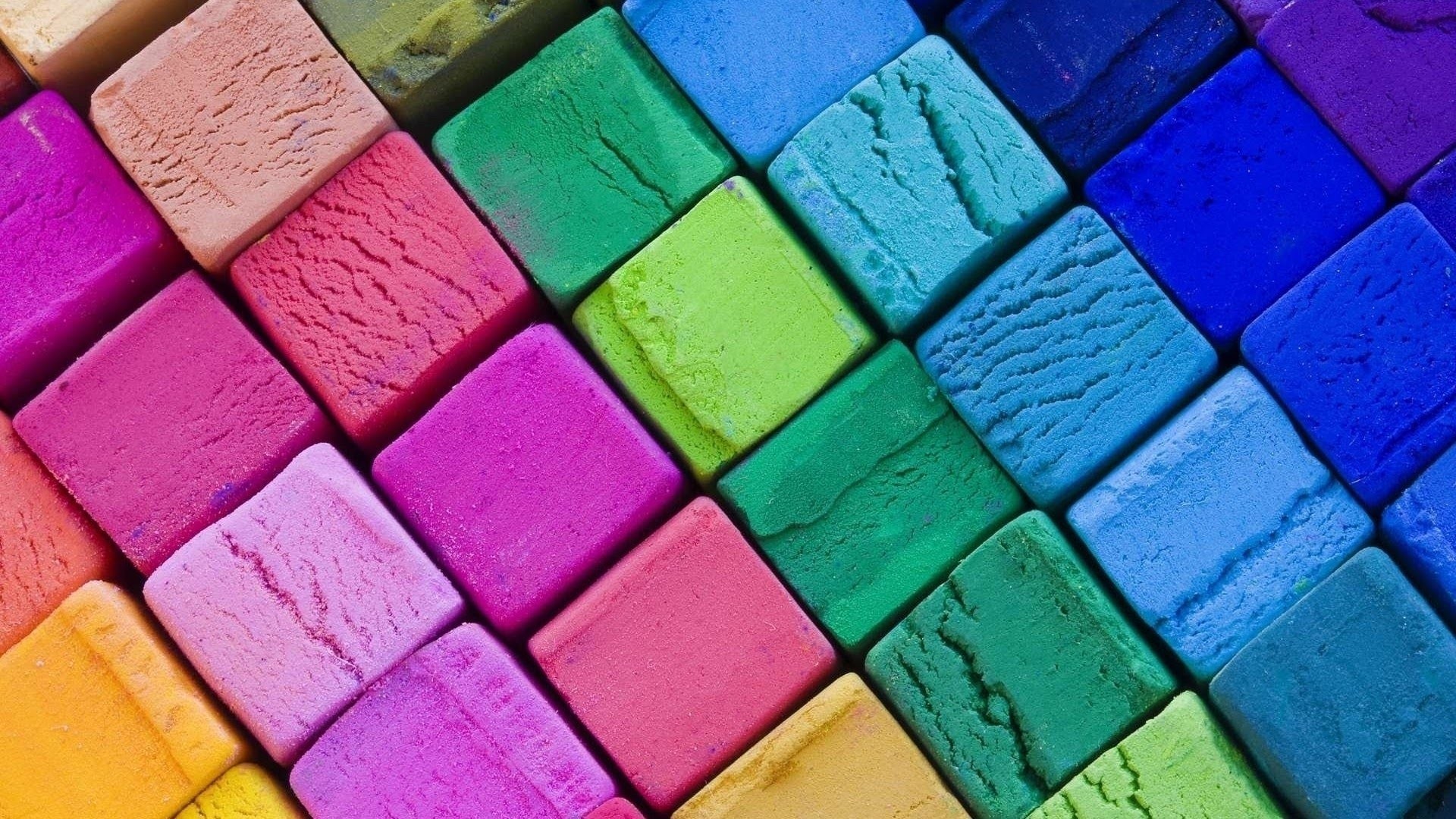 digital Art, Colorful, Warm Colors, Cube, Play Doh, Simple Wallpaper