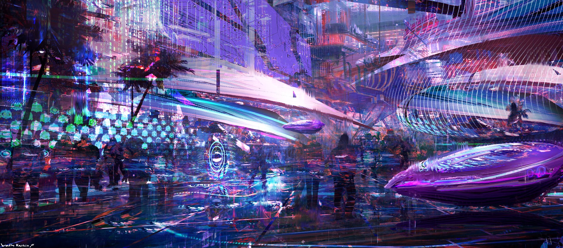 artwork, Digital Art, City, Futuristic, Cyberpunk Wallpaper