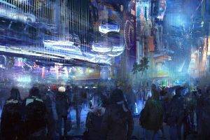 artwork, Digital Art, City, Futuristic, Cyberpunk